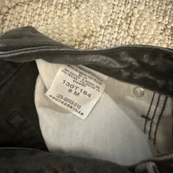 VTG 90s Distressed Lee Riders Cut-Off Denim Shorts Size 6 27” Inseam Black - Picture 3 of 4